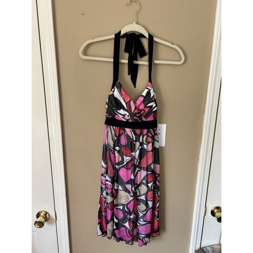 Vintage Speechless Dress Womens Medium Pink Floral 90s Y2K Slip Stretch Knit